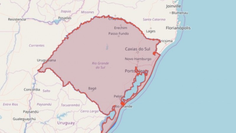 mapa do rs 