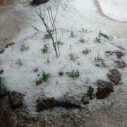 Chuva de granizo também foi registrada em Porto Lucena, na Região Noroeste 