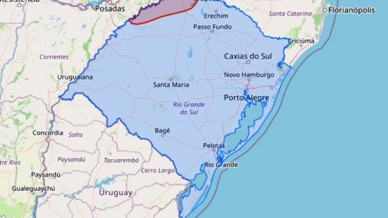 Defesa Civil RS Alerta para regi&atilde;o do Alto Uruguai acima da cota de inunda&ccedil;&atilde;o