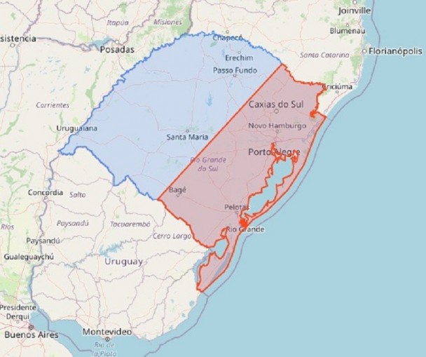 Previsão indica rajadas de vento intensas, entre 90 e 110 km/h, acompanhadas de chuva pontualmente forte