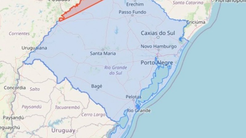 Defesa Civil alerta para cheia na região do Alto e Médio Uruguai