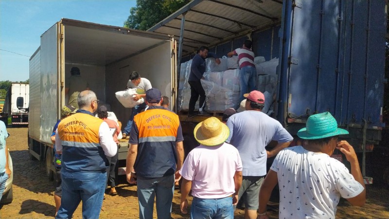 Defesa Civil Estadual apoia na entrega de cestas básicas para Comunidade da Terra Indígena Guarita