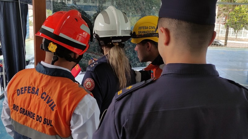 Defesa Civil estadual realiza capacitação e coordena simulado de desastre em Gramado