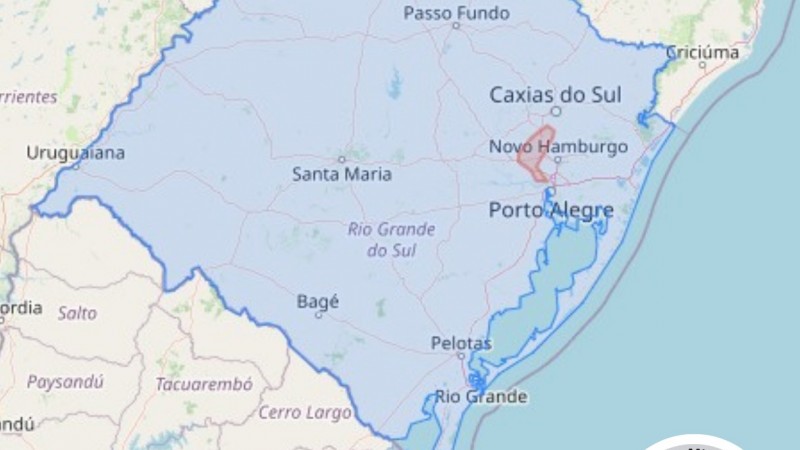 Alerta para inundação do rio Taquari, rio em rápida elevação a partir de Santa Tereza.