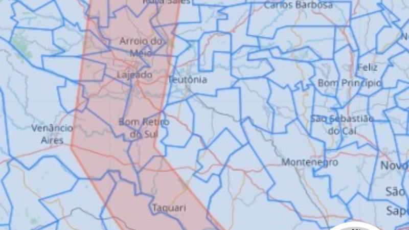 Alerta para inundação do rio Taquari