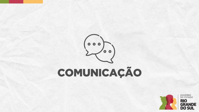 A foto mostra o card da comunicação