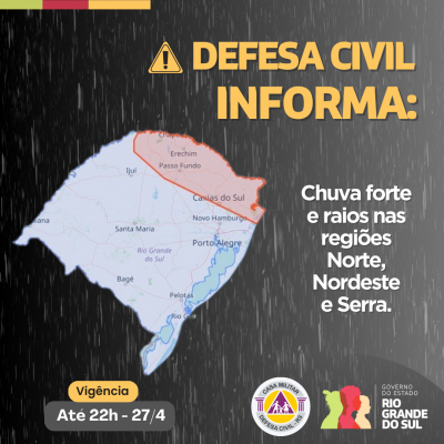 Defesa civil informa