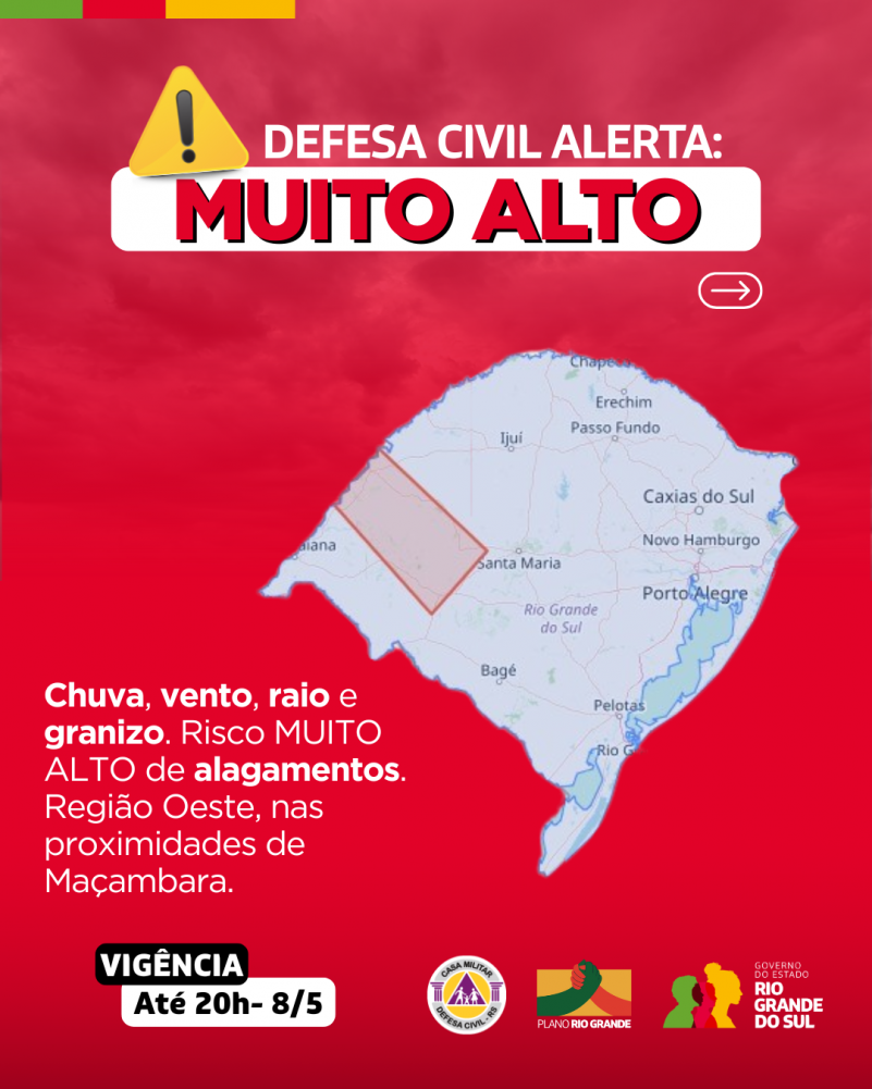 Vigência: até 20h de 8 de maio
