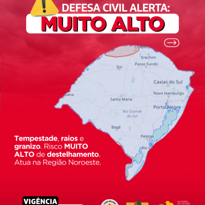 Alerta Vermelho para a região Noroeste 