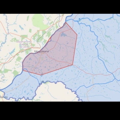 Área em alerta.