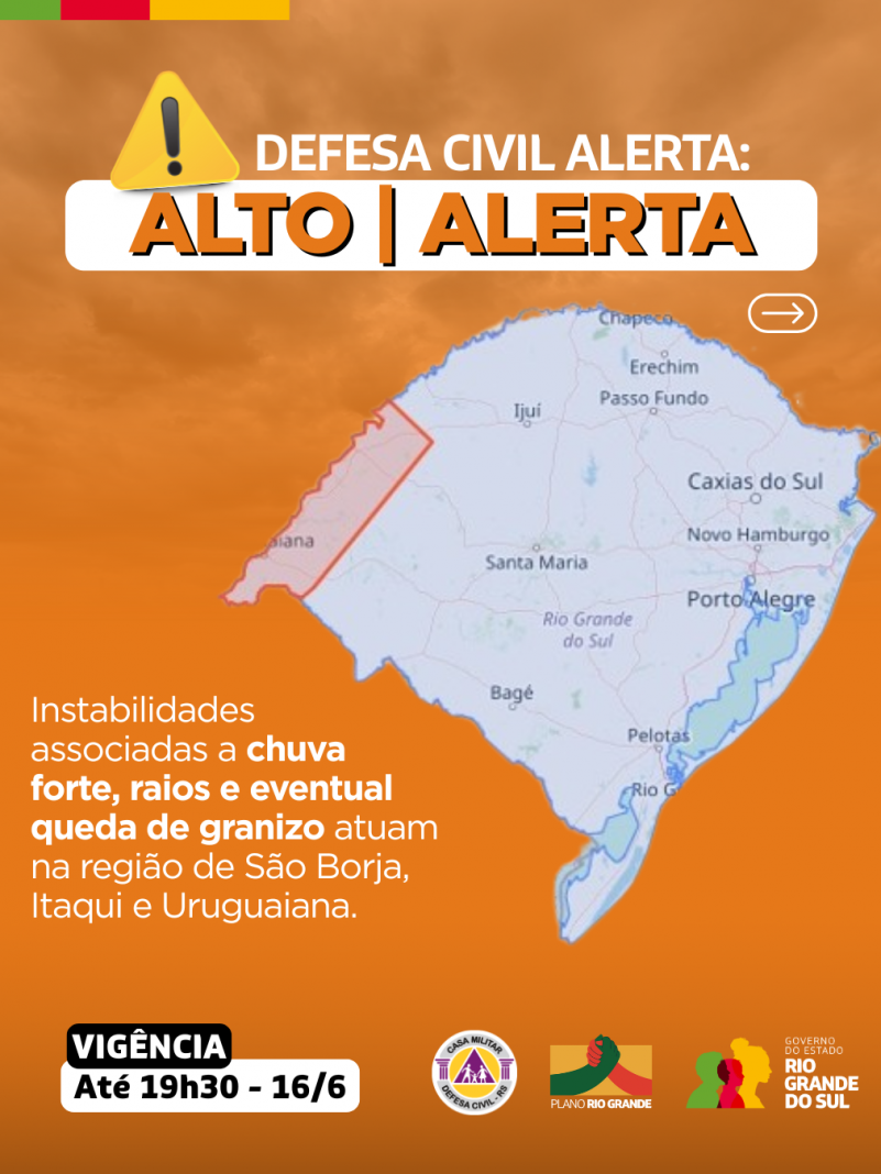 Alerta Laranja para a região Oeste