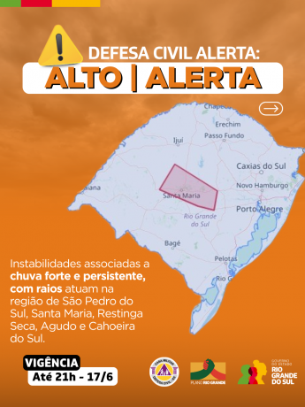 Alerta Laranja para a região Central