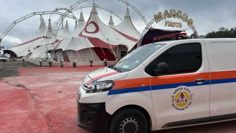 Defesa Civil recolhe doações no Circo Mirage. Foto: Tenente Sabrina Ribas