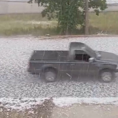 Queda de granizo em Erechim