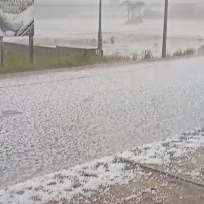 Queda de granizo em Erechim