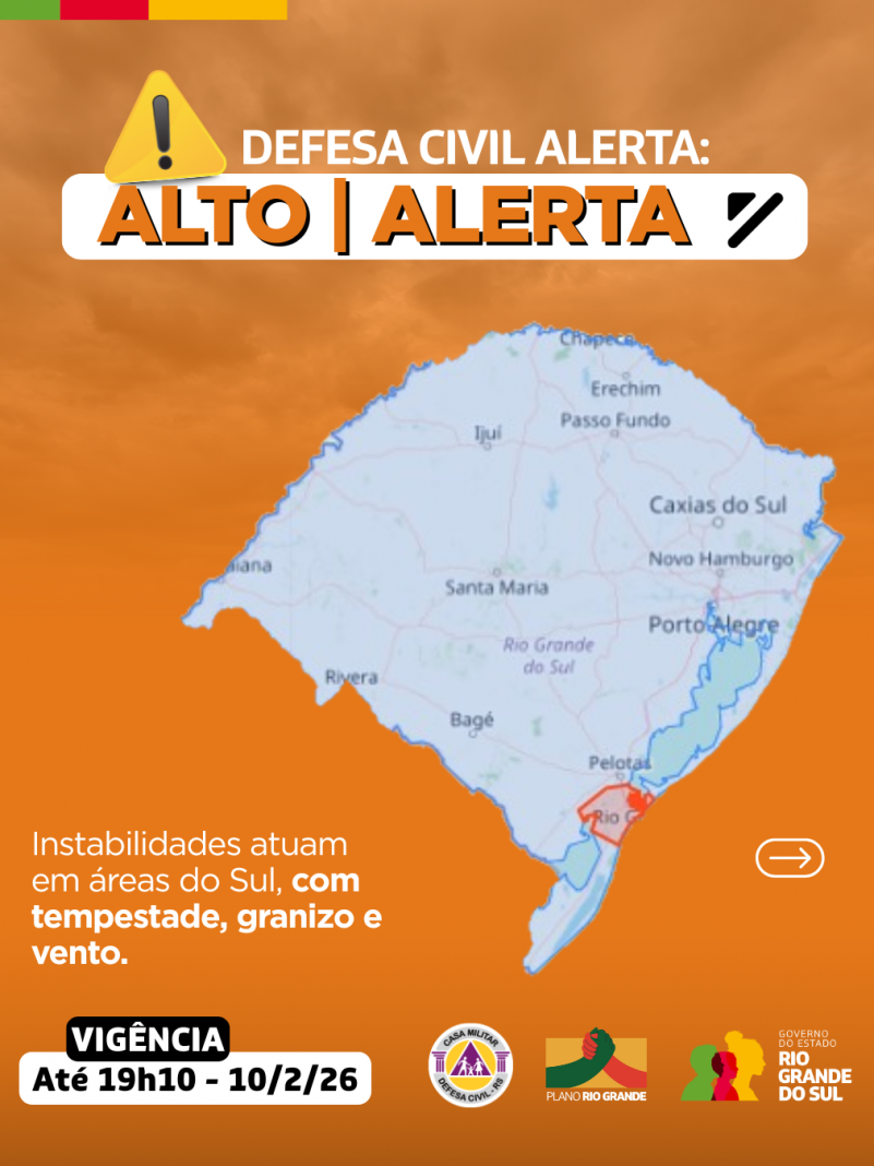 Defesa Civil alerta: Condi&ccedil;&atilde;o de ALERTA