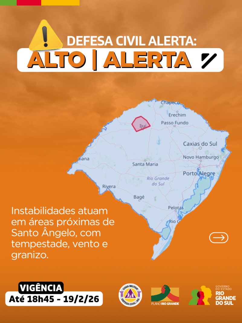Defesa Civil alerta: Condi&ccedil;&atilde;o de ALERTA