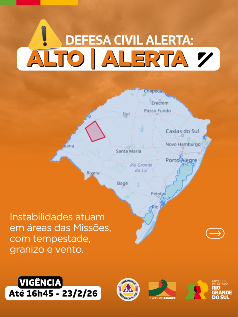 Alertas Comportamentos padr&atilde;o