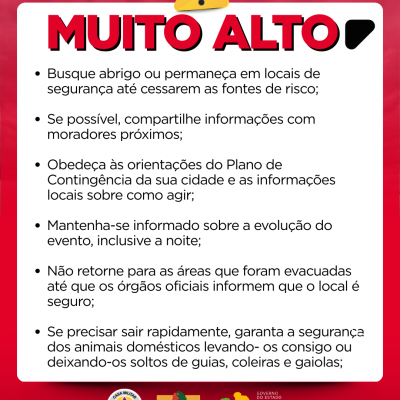 Alertas Comportamentos padrão 