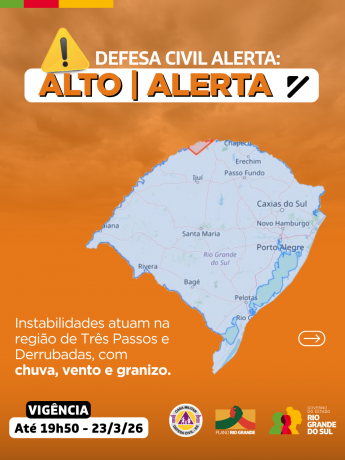 Defesa Civil alerta: Condi&ccedil;&atilde;o de ALERTA