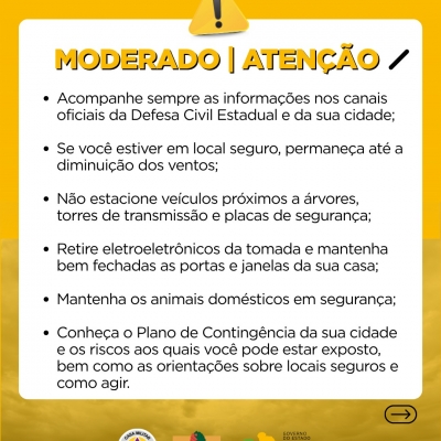 Defesa Civil alerta: condição de ATENÇÃO para ventos fortes que atuam em áreas do Nordeste e Litoral Médio e Norte, com valores entre 60 e 80 km/h