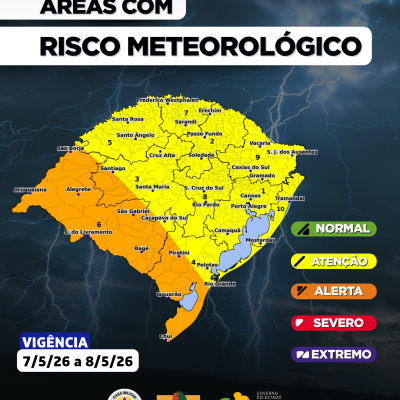 O Centro de Monitoramento da Defesa Civil Estadual (CMDEC) atualiza o progn&oacute;stico meteorol&oacute;gico para os pr&oacute;ximos dias