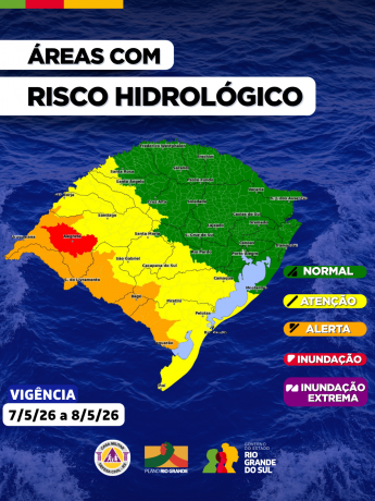 O Centro de Monitoramento da Defesa Civil Estadual (CMDEC) atualiza o progn&oacute;stico hidrol&oacute;gico para os pr&oacute;ximos dias
