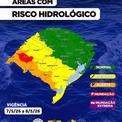 O Centro de Monitoramento da Defesa Civil Estadual (CMDEC) atualiza o progn&oacute;stico hidrol&oacute;gico para os pr&oacute;ximos dias