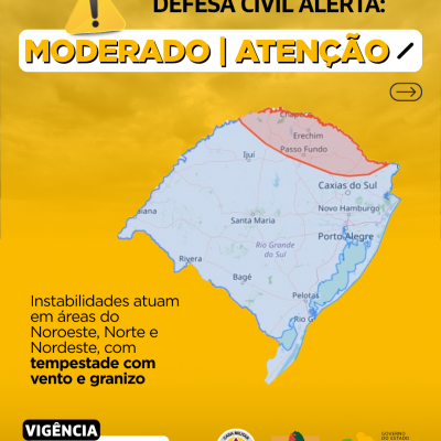 Defesa Civil alerta: Condi&ccedil;&atilde;o de ATEN&Ccedil;&Atilde;O para instabilidades que atuam em &aacute;reas do Noroeste, Norte e Nordeste
