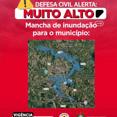 Lajeado - mancha de inundação