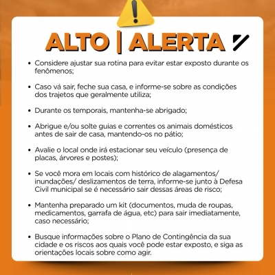 Defesa Civil alerta: condição de ALERTA para instabilidades que atuam em áreas próximas de São Sepé