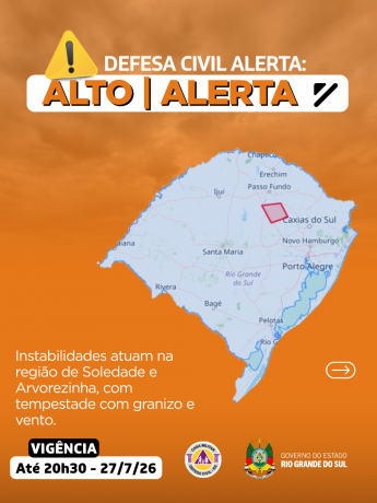 Defesa Civil alerta
