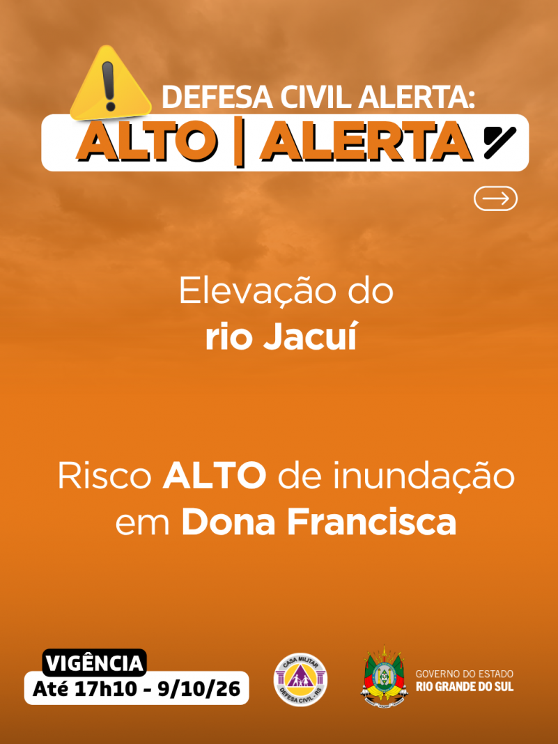Eleva&ccedil;&atilde;o do rio Jacu&iacute;