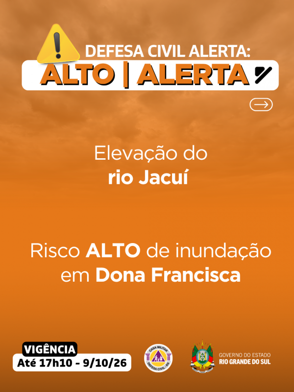 Eleva&ccedil;&atilde;o do rio Jacu&iacute;