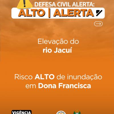 Eleva&ccedil;&atilde;o do rio Jacu&iacute;